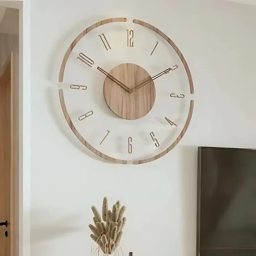 BowLift | Nordic Silent Wooden Wall Clock