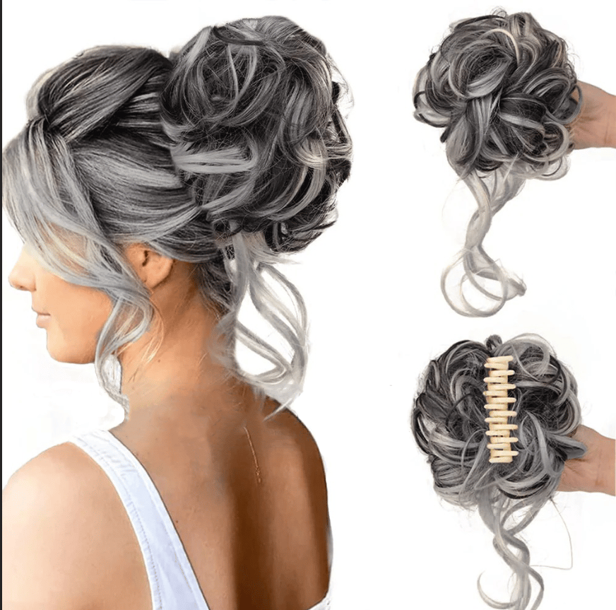 Curly Bun Hair Claw Clips Bowlift