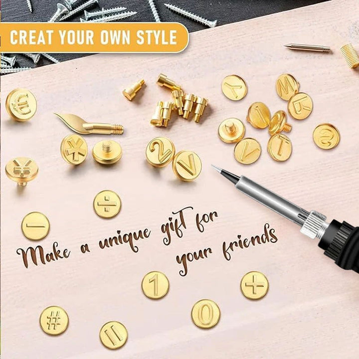 BowLift | 26 Letters Copper Mold —DIY Wood Burning/Carving Set