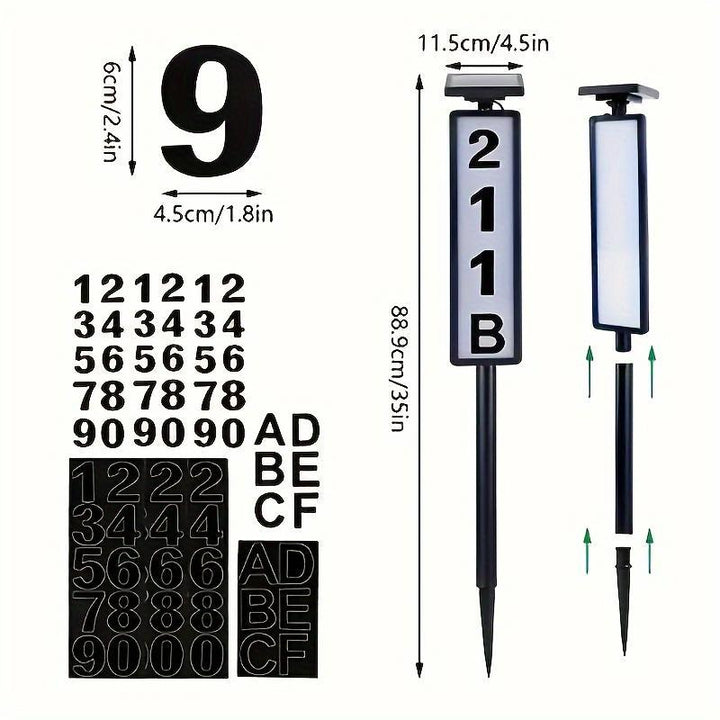BowLift | Solar-Powered Address Sign with Dual Lighting Modes