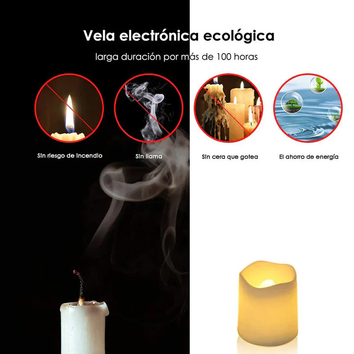 BowLift | Battery-operated LED tealights with warm white flickering effect
