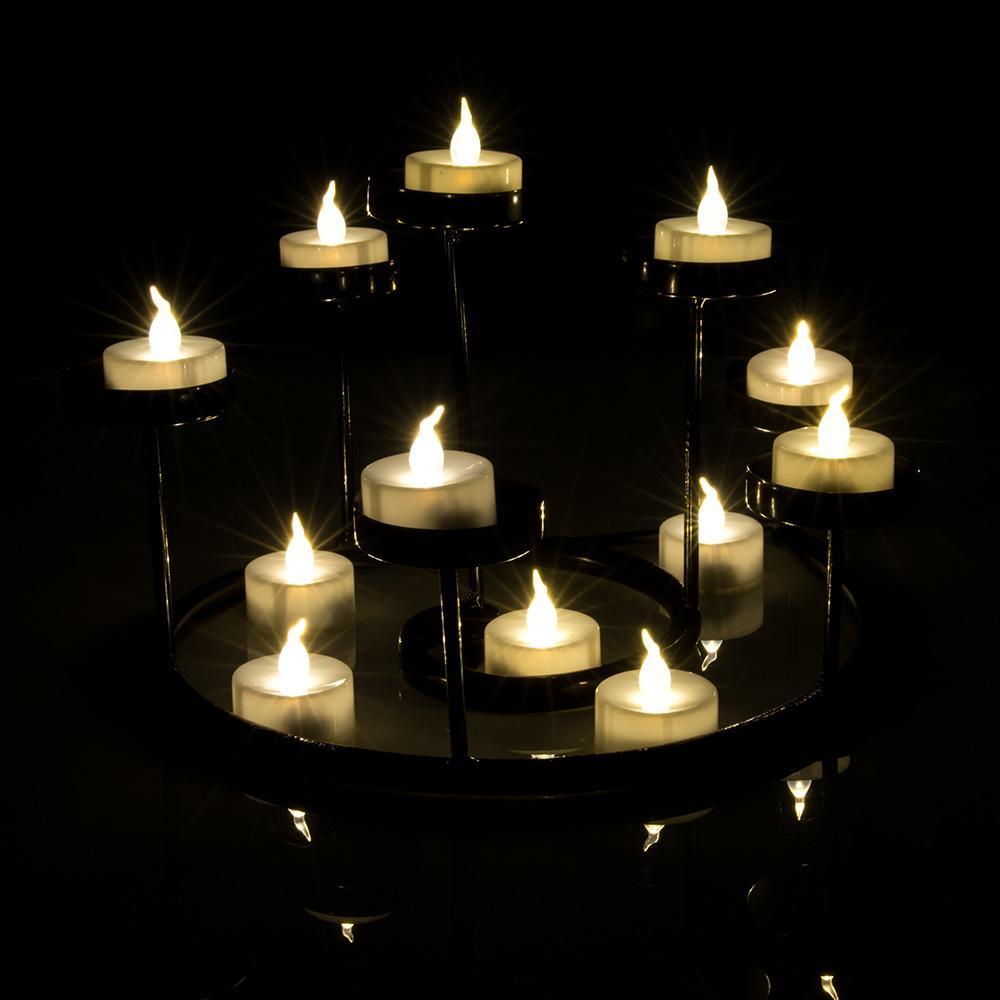 BowLift | 24-piece: Warm white tea lights timer flameless smokeless candles