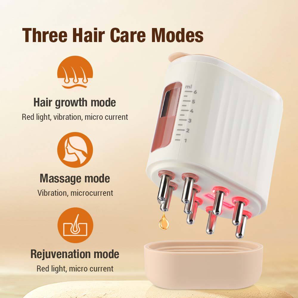 BowLift | Electric Scalp Massager with Red Light Therapy | Hair Oil Applicator | Waterproof
