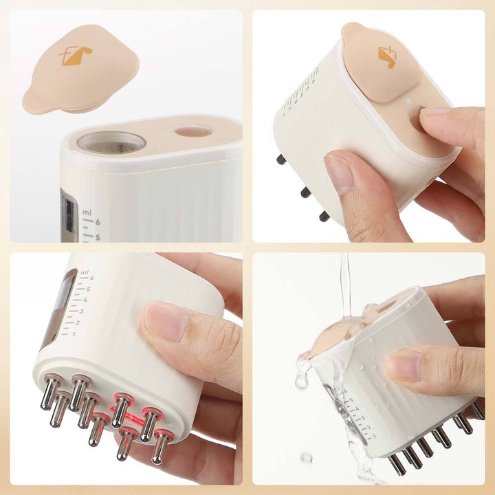 BowLift | Electric Scalp Massager with Red Light Therapy | Hair Oil Applicator | Waterproof