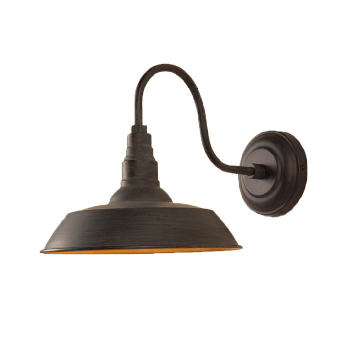 BowLift | Single bulb wall lighting industrial pot lid-shaped iron wall lights