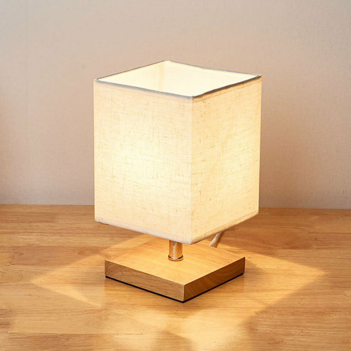 Stylish Minimalist Table Lamp - LinenWood | Bowlift