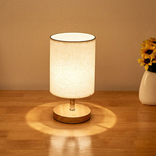 Stylish Minimalist Table Lamp - LinenWood | Bowlift