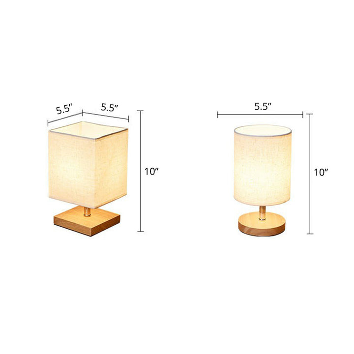 Stylish Minimalist Table Lamp - LinenWood | Bowlift