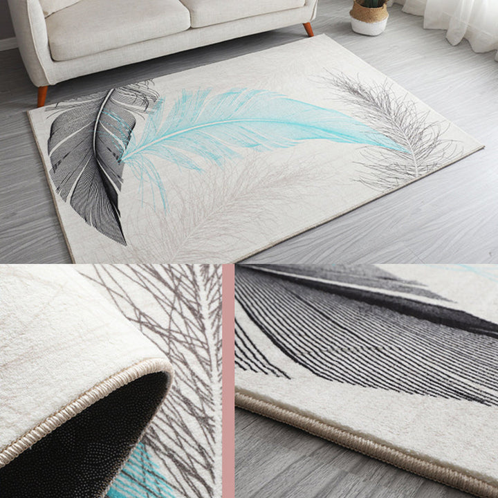 BowLift | Antique Living Room Rug Multicolored Flower Pattern Rug Non-Slip Back Pet Friendly Easy to Care Indoor Rug