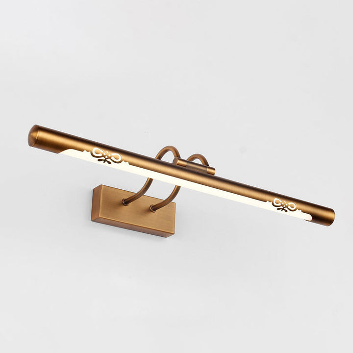 BowLift | Modernism Pipe Vanity Wall Lamp Metal LED Bathroom Wall Light in Bronze Finish, 18"/29.5" W