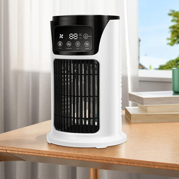 Portable Air Cooler Humidifier Fan USB White | Bowlift