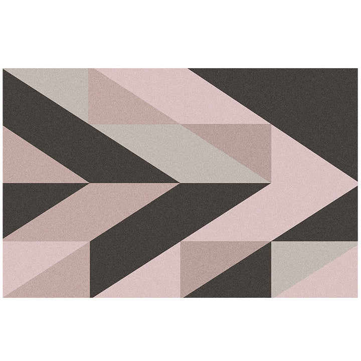 Modern geometric printed rug multicolored polyester rug non-slip machine washable rug for the bedroom | Bowlift