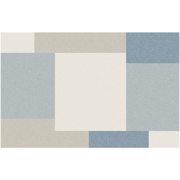 Modern geometric printed rug multicolored polyester rug non-slip machine washable rug for the bedroom | Bowlift