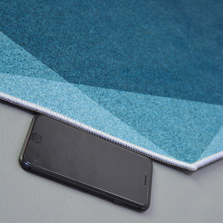 Modern geometric printed rug multicolored polyester rug non-slip machine washable rug for the bedroom | Bowlift