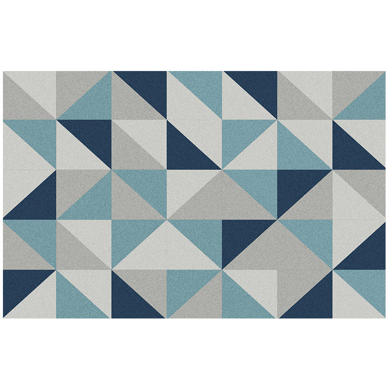 Modern geometric printed rug multicolored polyester rug non-slip machine washable rug for the bedroom | Bowlift