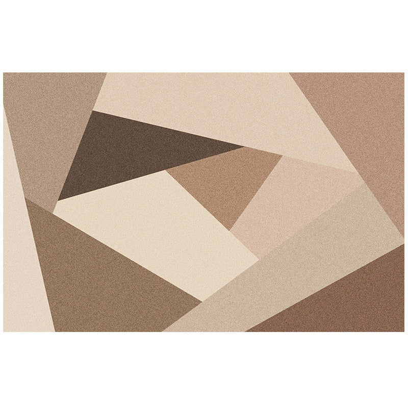 Modern geometric printed rug multicolored polyester rug non-slip machine washable rug for the bedroom | Bowlift