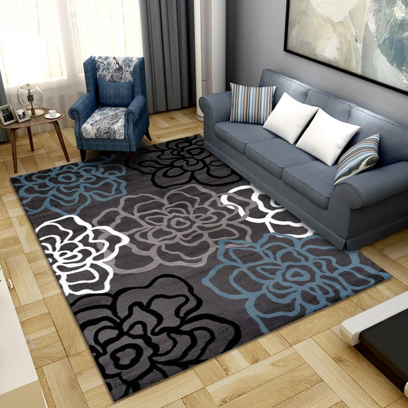 BowLift | Simplicity Abstract Printed Rug Multicolor Polyester Area Rug Non-slip Back Pet-friendly Indoor Rug for the Living Room