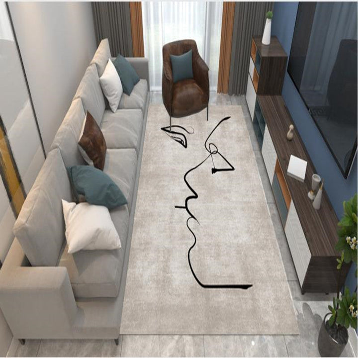 BowLift | Multicolored Living Room Rug Comfort Hand-printed Rug Polyester Pet-friendly easy-care Rug