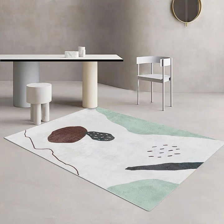 BowLift | Scandinavian abstract printed rug multicolored synthetic indoor rug pet-friendly easy-care washable rug for room