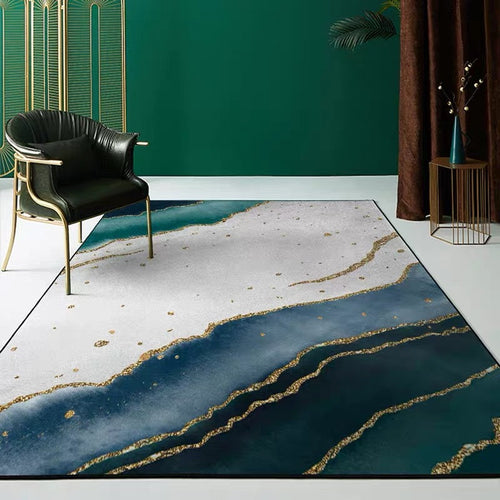 BowLift | Scandinavian abstract printed rug multicolored synthetic indoor rug pet-friendly easy-care washable rug for room