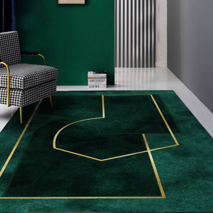 BowLift | New Geometric Printed Carpet Multicolored Synthetic Area Rug Non-Slip Back Stain-Resistant Indoor Rug for Living Room