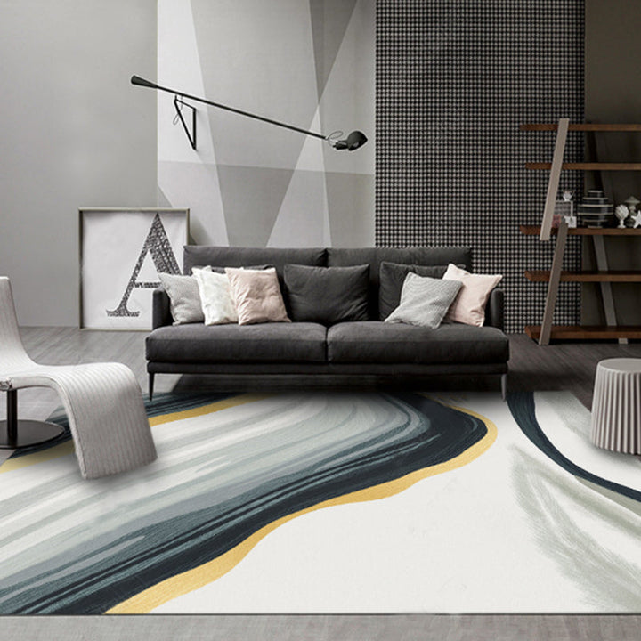 BowLift | New Geometric Printed Carpet Multicolored Synthetic Area Rug Non-Slip Back Stain-Resistant Indoor Rug for Living Room