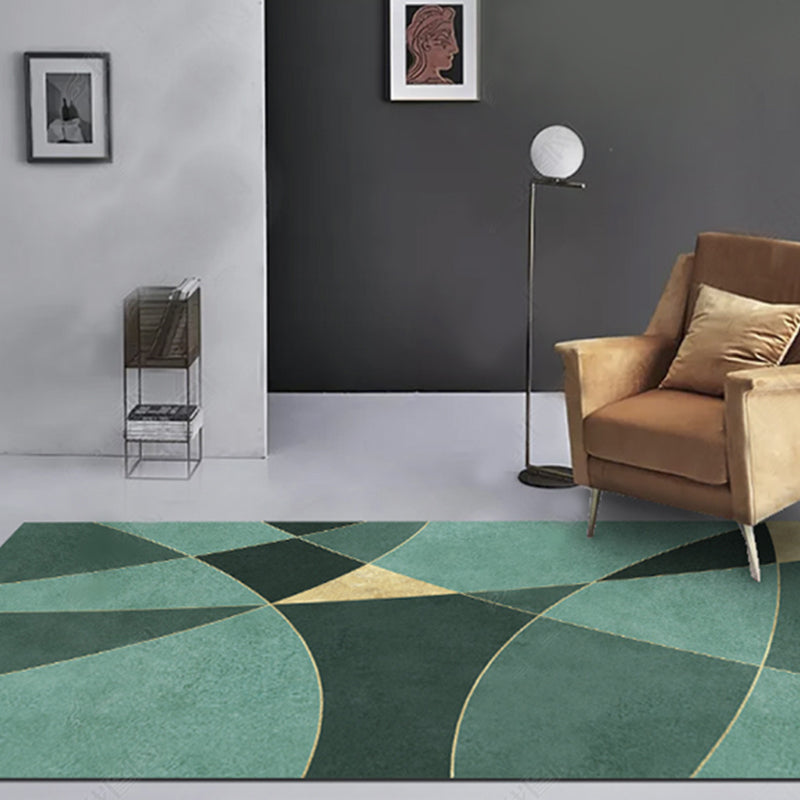 BowLift | New Geometric Printed Carpet Multicolored Synthetic Area Rug Non-Slip Back Stain-Resistant Indoor Rug for Living Room