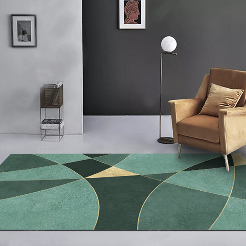 BowLift | New Geometric Printed Carpet Multicolored Synthetic Area Rug Non-Slip Back Stain-Resistant Indoor Rug for Living Room