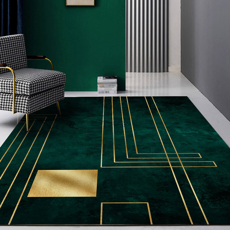 BowLift | New Geometrically Printed Carpet Multicolored Polypropylene Area Rug With Non-Slip Backing Pet-Friendly Rug For Living Room