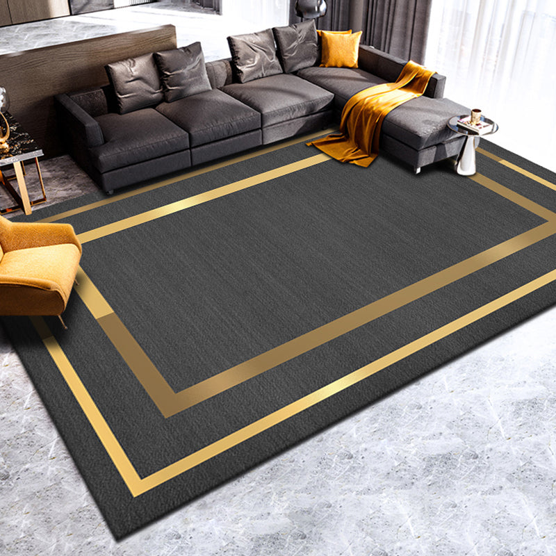 BowLift | Simple geometric printed rug multicolored cotton blend area rug non-slip backing pet-friendly indoor rug for the living room