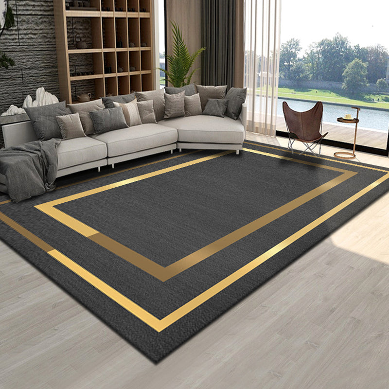 BowLift | Simple geometric printed rug multicolored cotton blend area rug non-slip backing pet-friendly indoor rug for the living room