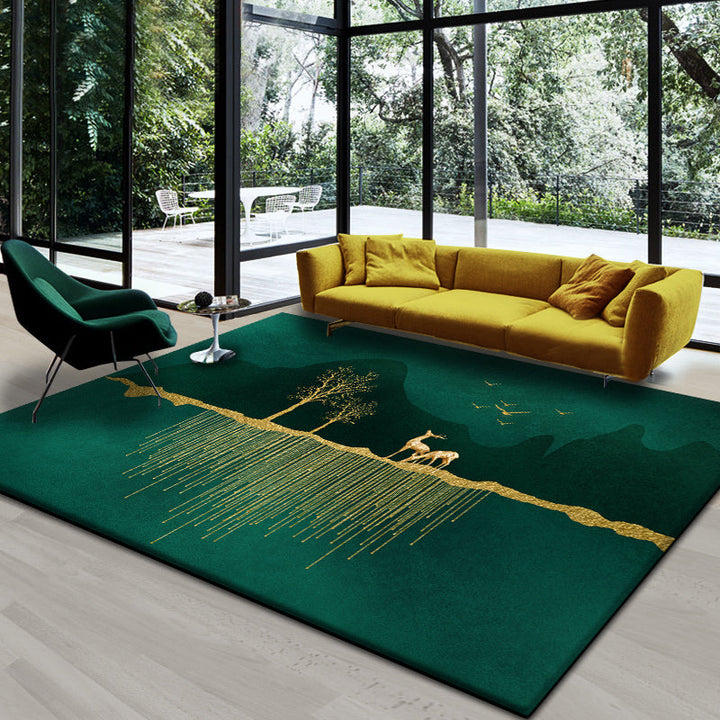 BowLift | Multicolor Geometric Printed Rug Cotton Blend New Area Rug Non-Slip Backing Pet-Friendly Indoor Rug for the Living Room