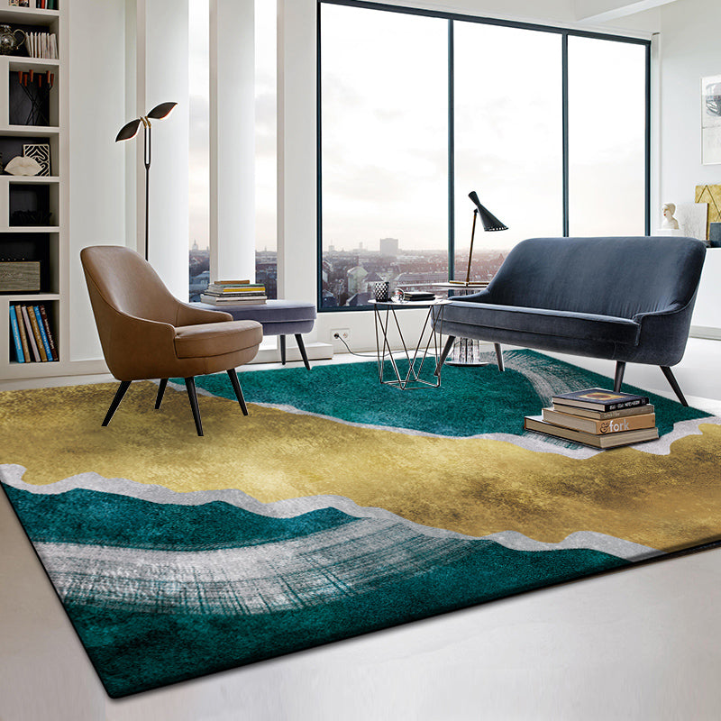 BowLift | Multicolor Geometric Printed Rug Cotton Blend New Area Rug Non-Slip Backing Pet-Friendly Indoor Rug for the Living Room