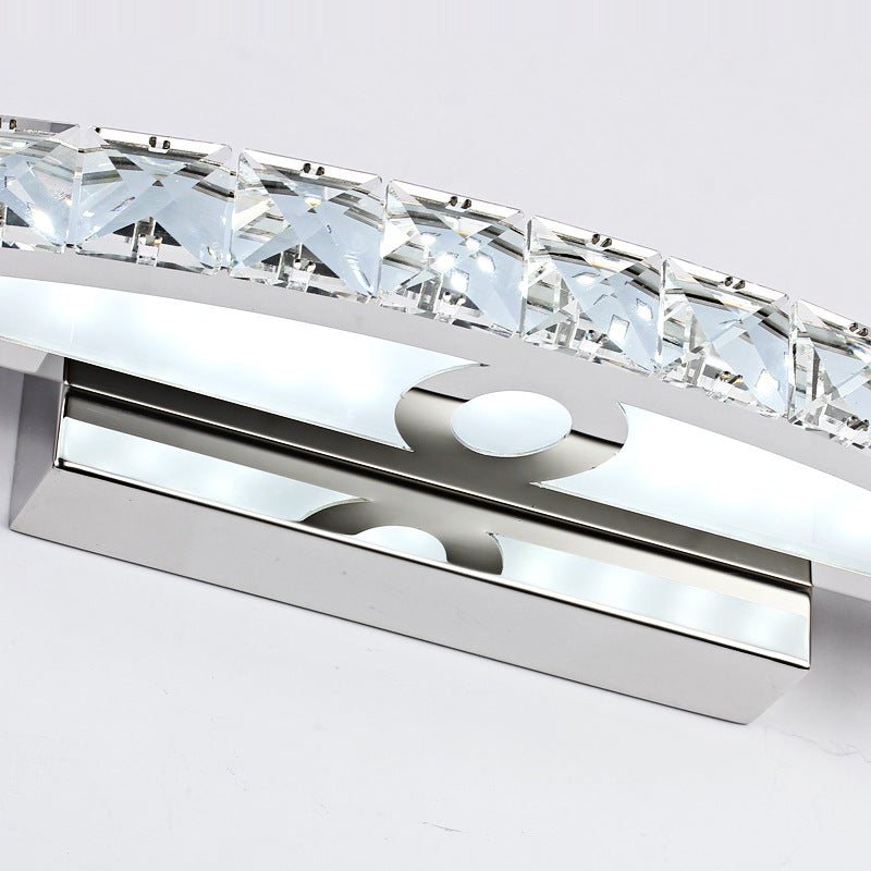 BowLift | Crystal Arch Wall Light Sconces Modernistic LED Vanity Light Fixture for Bathroom