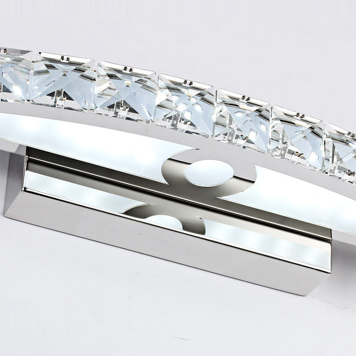 BowLift | Crystal Arch Wall Light Sconces Modernist LED Vanity Light Fixture for Bathroom