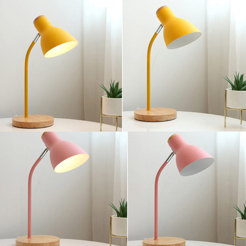BowLift | Flashlight-shaped swivel table lamp Macaron Metal 1-light night lamp for children's room