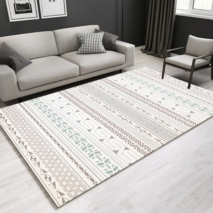 BowLift | Southwestern geometric printed carpet Multicolor cotton blend area runner non-slip easy-care indoor rug for living room