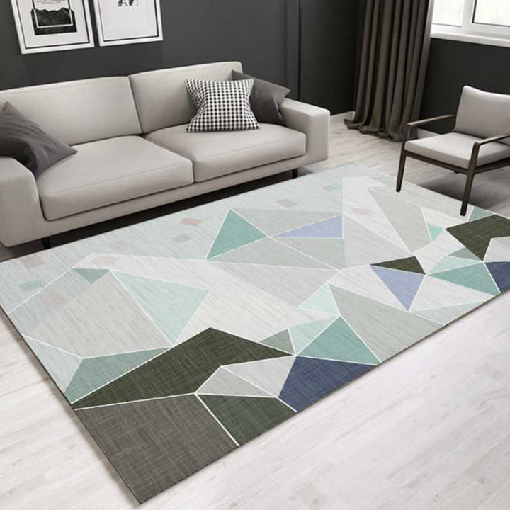 BowLift | Southwestern geometric printed carpet Multicolor cotton blend area runner non-slip easy-care indoor rug for living room