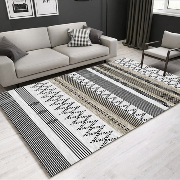 BowLift | Southwestern geometric printed carpet Multicolor cotton blend area runner non-slip easy-care indoor rug for living room