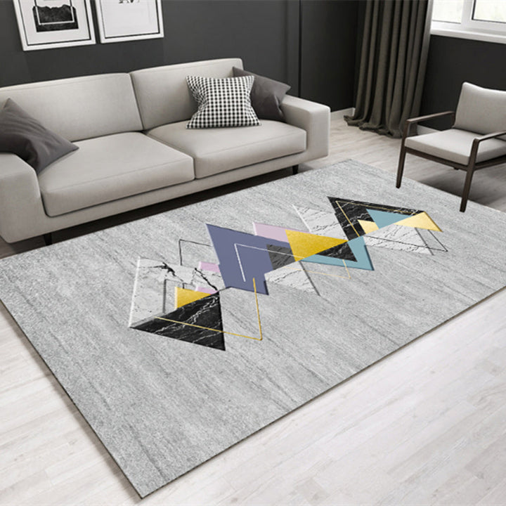 BowLift | Southwestern geometric printed carpet Multicolor cotton blend area runner non-slip easy-care indoor rug for living room