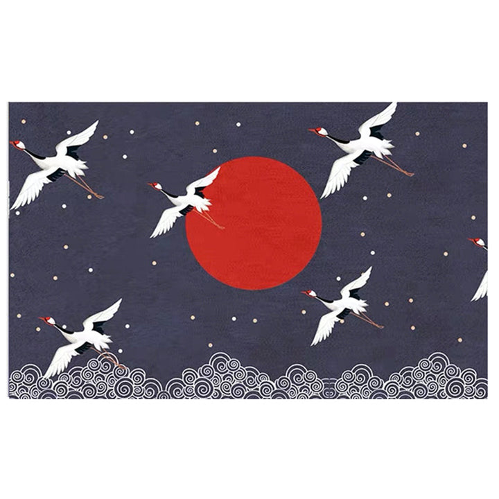 BowLift | Nordic Crane Pattern Rug Multi-Color Synthetic Area Rug Pet-Friendly Easy Maintenance Stain-Resistant Carpet for Room