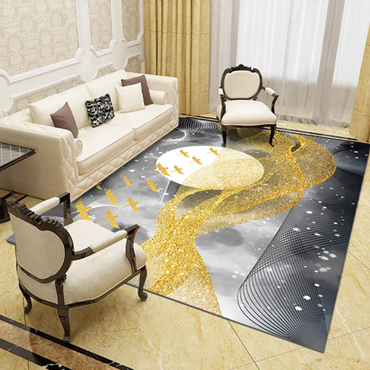 BowLift | Novelty Living Room Rug Multicolored Patterned Area Rug Non-Slip Backing Pet-Friendly Washable Indoor Rug