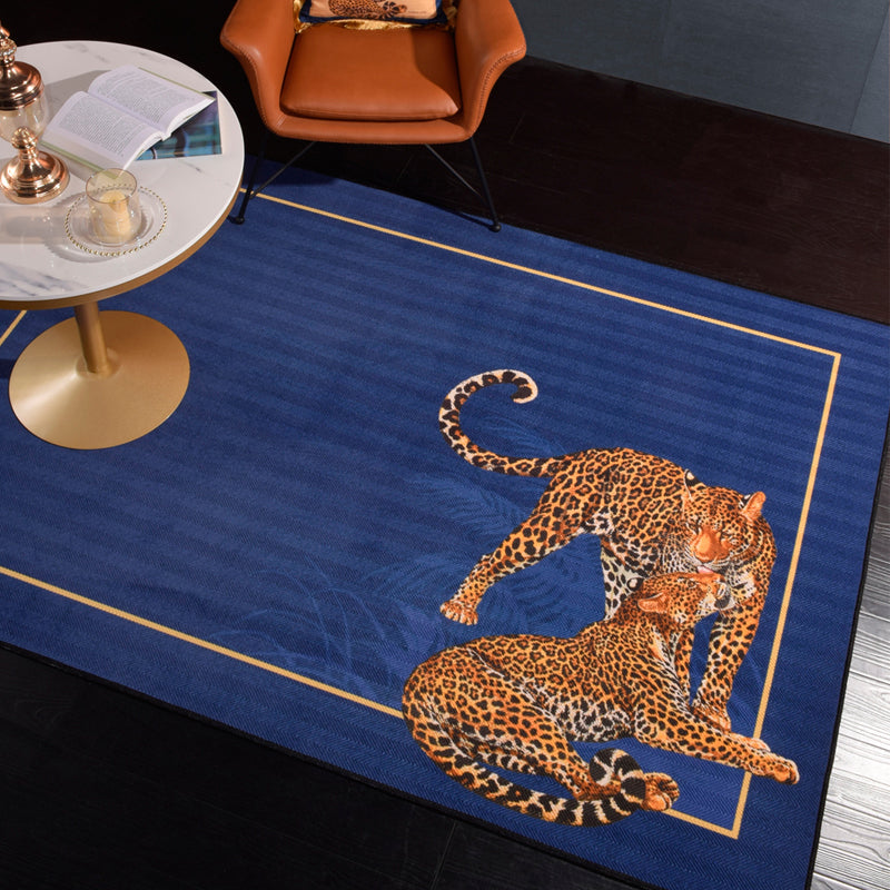 BowLift | Glam Decorative Rug Multicolored Animal Print Indoor Rug Polypropylene Non-slip Back Stain-resistant Rug