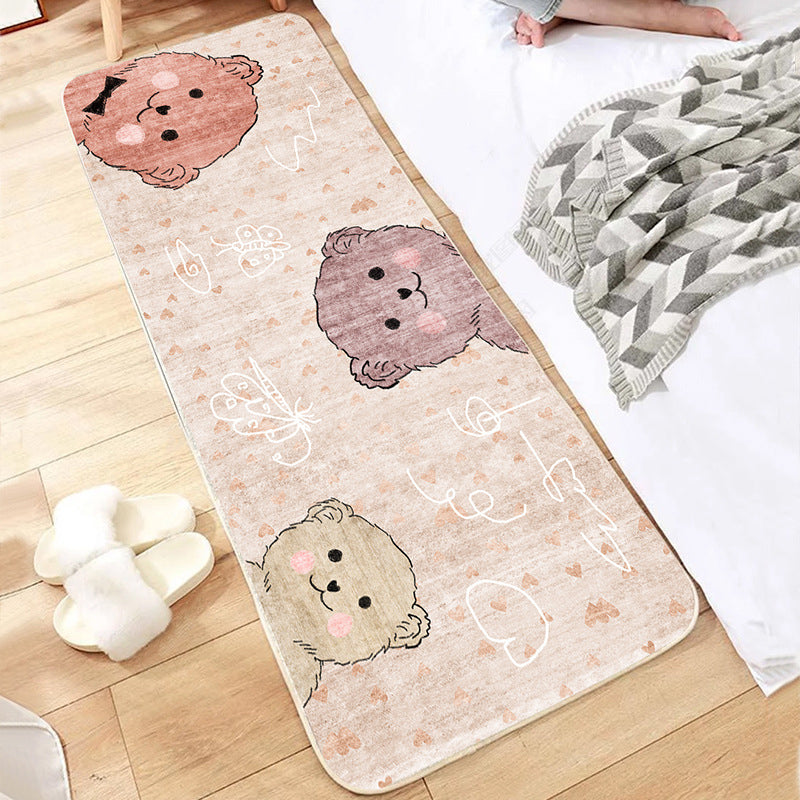 BowLift | Cute Bedroom Rug Multicolored Cartoon Print Indoor Rug Polyester Anti-Slip Back Pet-Friendly Carpet