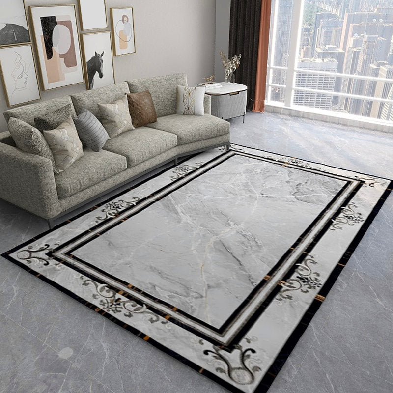 Scandinavian living room rug Multicolored checkered pattern Printed rug Polyester Non-slip Pet-friendly rug | Bowlift