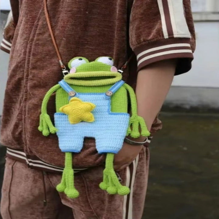 BowLift | Big Lips Frog Knitted Bag