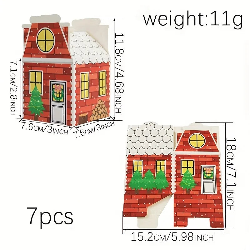 BowLift | Kerst Adventskalenderdozen – Feestelijke Verpakking met Peperkoekhuis Ontwerp