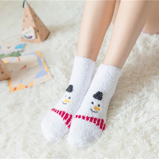 BowLift | MerryFeet Cozy Christmas Socks | Plush Coral Fleece | Warm Winter Gift Box