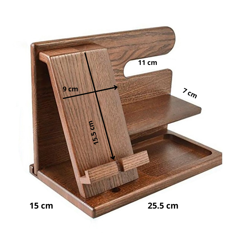 BowLift | Wooden Phone Docking | Perfect organizer for your gadgets