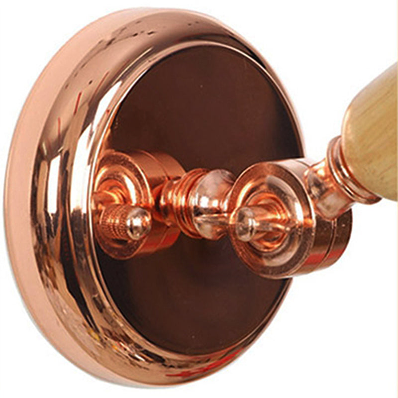 BowLift | 1 Bulb Globe Wall Mounted Light Fixture Rustic Rose Gold Clear Glass Lighting with Retractable Arm